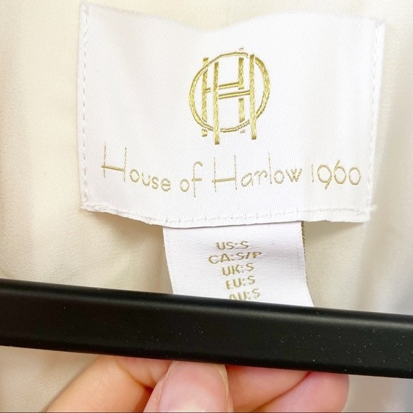 House of Harlow 1960 White Oversized Blazer Gold Buttons - Picture 11 of 12